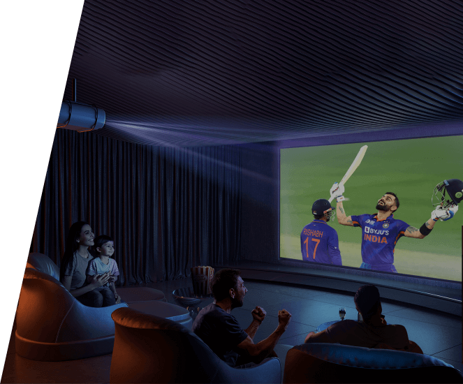 Enjoying the movie night in Your Luxury Home Theatre